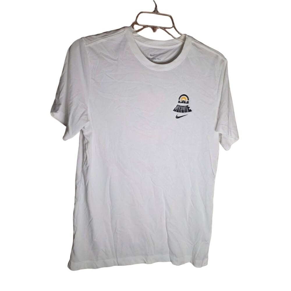 Nike Dri-FIT Graphic T-Shirt White Tiger Logo Size M